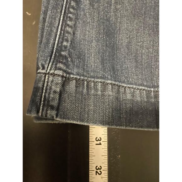 Vintage Mossimo Jeans Womens 4 Blue Bootcut Flare Stretch Casual Low Rise Y2K - Picture 7 of 8